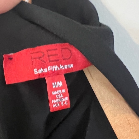 RED SAKS FIFTH AVENUE High Neck Black Top Sleeveless Blouse Medium - Picture 3 of 5